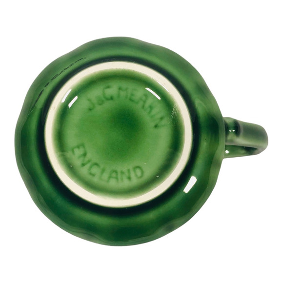 Vintage J & G Meakin Herloom Mugs Set of 2 Green Ceramic Handle Hot Beverages - Picture 5 of 8
